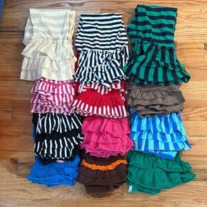 Striped and Solid Kids Ruffle Pants Collection